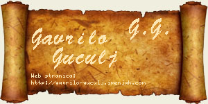 Gavrilo Guculj vizit kartica